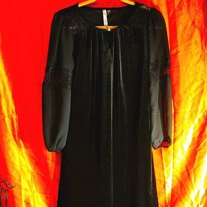 🖤Goth Velvet Mesh & Lace Dress🖤